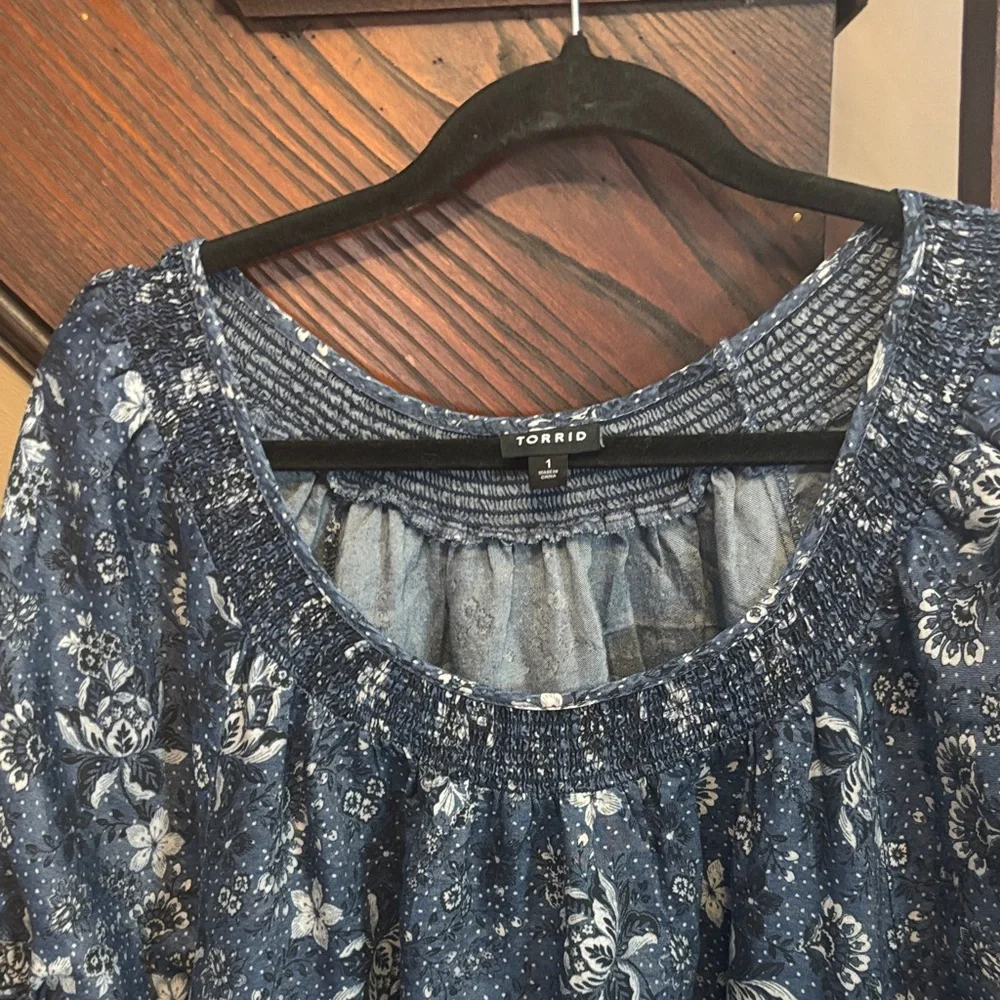 Torrid Navy Floral Dress - Picture 3 of 6
